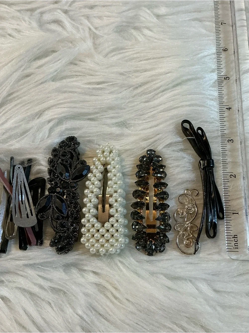 14 vintage hair clips and accessories